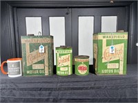 Four Wakefield Product Tins