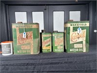 Four Wakefield Product Tins