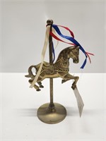 VINTAGE BRASS CAROUSEL HORSE