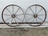 Pair Steel Sulky Wheels