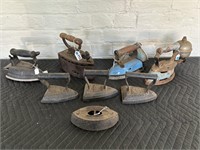 Eight Vintage Irons