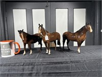 Three Beswick Bay Horses