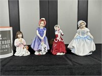 4 Small Royal Doulton Figures