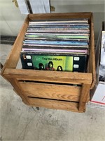 Crate of albums
