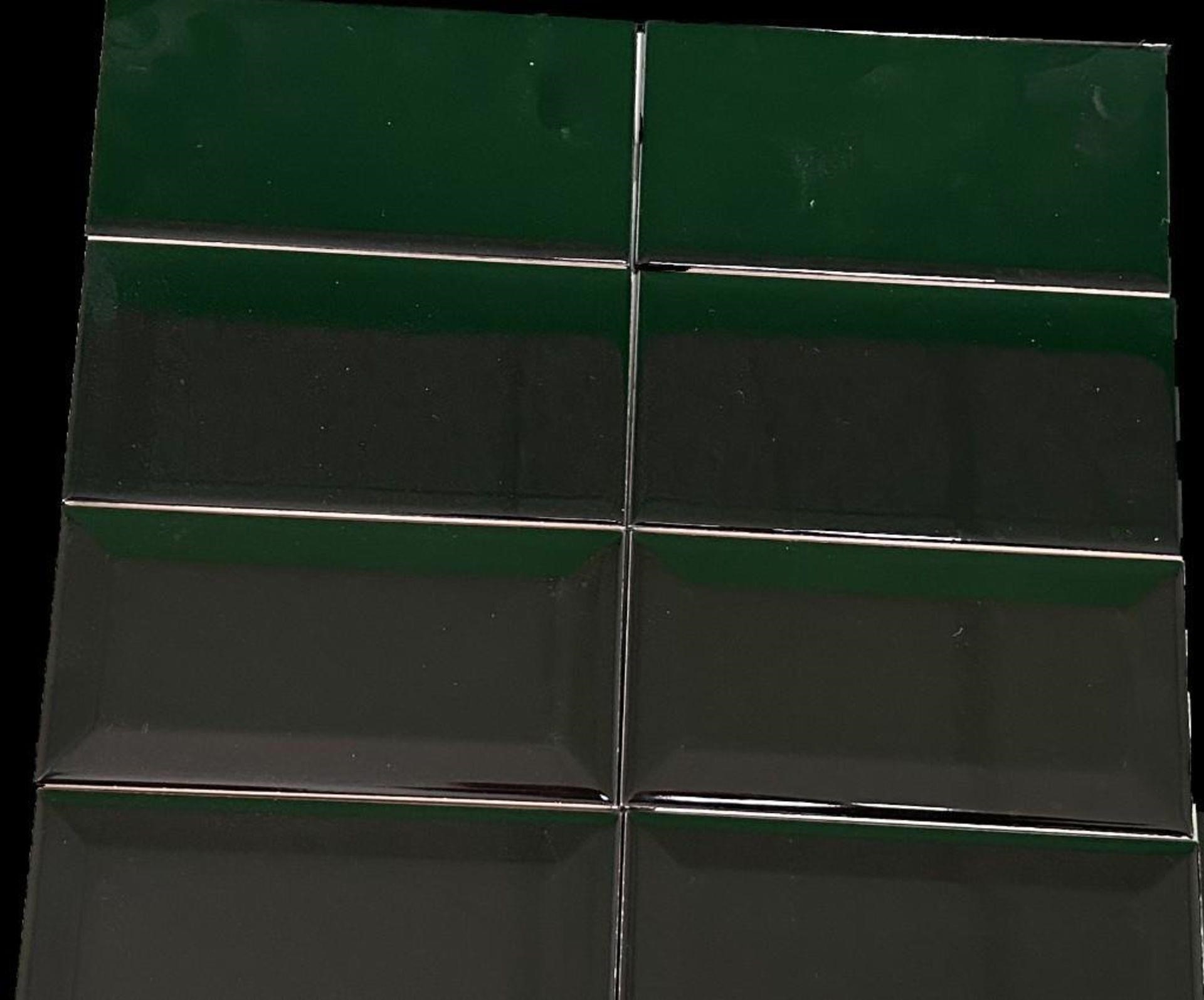 Glossy Black Bevel Ceramic Subway Tile aprox 874sq