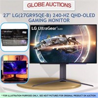 27" LG 240-HZ QHD-OLED GAMING MONITOR (MSP:$999)