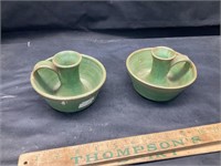 Pottery candle stands