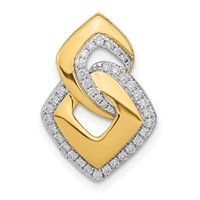 14 Kt Diamond Fancy Shaped Chain Pendant