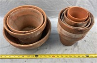 Clay Pots (11) 3"-11”