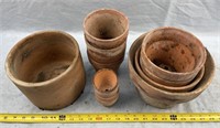 Clay Pots (13)  2.5"- 8”