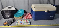 Igloo Cooler and Picnic Items