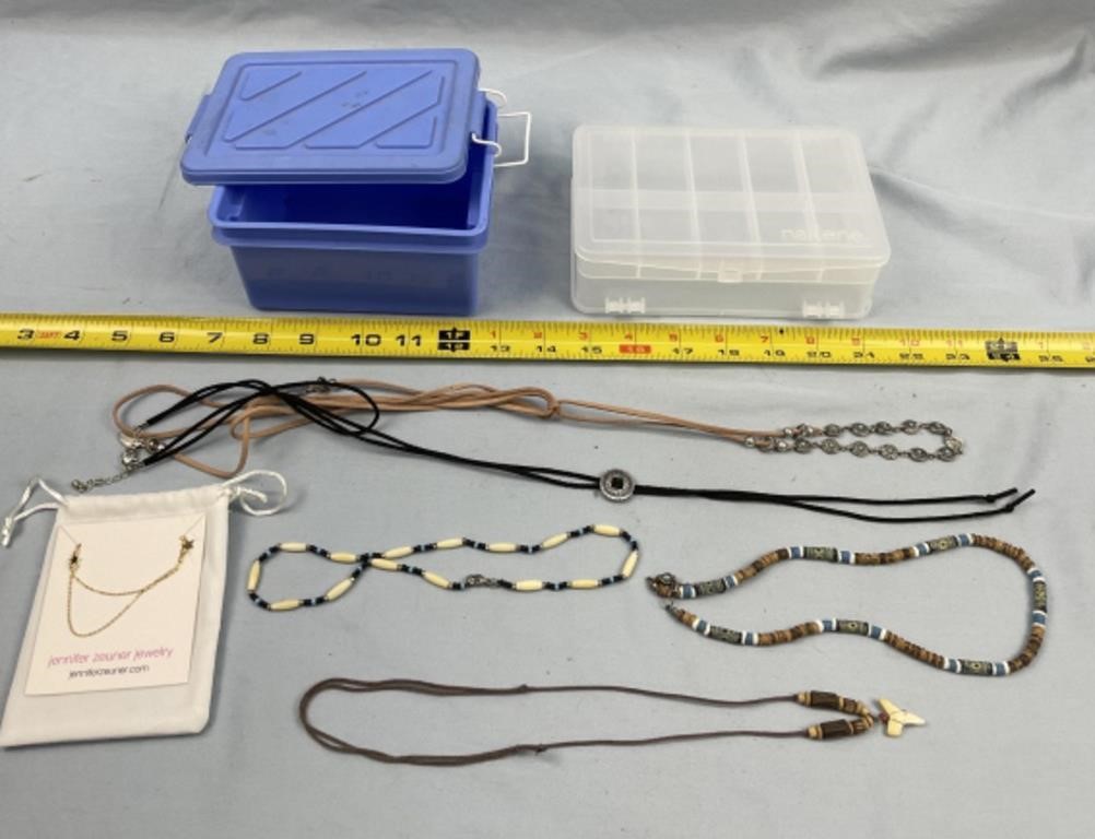 Necklaces and Small Plastic Storage