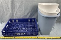 Pepsi-Cola Plastic Crate, Wastebaskets (3)