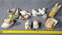 Ducks, Geese, Mouse, Rabbit, and Ziggy Figurines