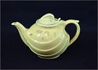 HALL Canary Yellow Gold Oak Leaves Teapot