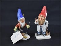 2 Goebel Bisque Co-Boy TONI & DOC Gnomes