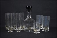 Rosenthal SHOU ANCHOR Crystal Decanter & Glass Set