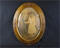Victorian Convex Bubble Glass Wedding Photo