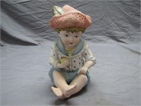 Hand Painted Vintage Bisque Porcelain Piano Baby