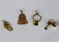 4- 14kt Gold FDCC Charms 7.0 Grams