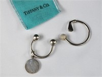 2- Tiffany & Co Sterling Silver Key Rings