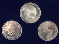 Dutch & Belgium Sterling Silver Proof Set 3 Coins