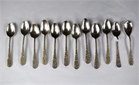 12 STIEFF ROSE Sterling Spoons