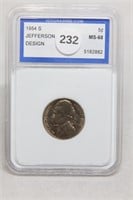 1954-s Ms68 Jefferson Nickel