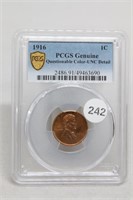1916 PCGS Genuine 1916 Lincoln Cent