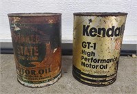2 Oil Cans with Oil
