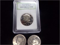 3 Kennedy 1/2 dollars 1972