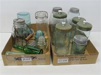 Fruit Jars & Collectibles - 2 Trays