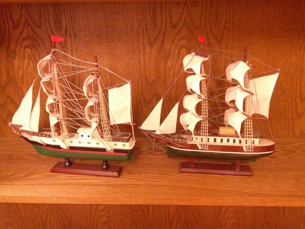 two model ships