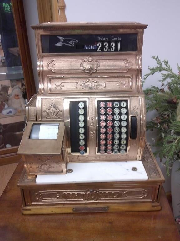 beautiful antique National cash register
