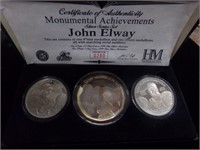 3-1/2 oz Silver Elway coins