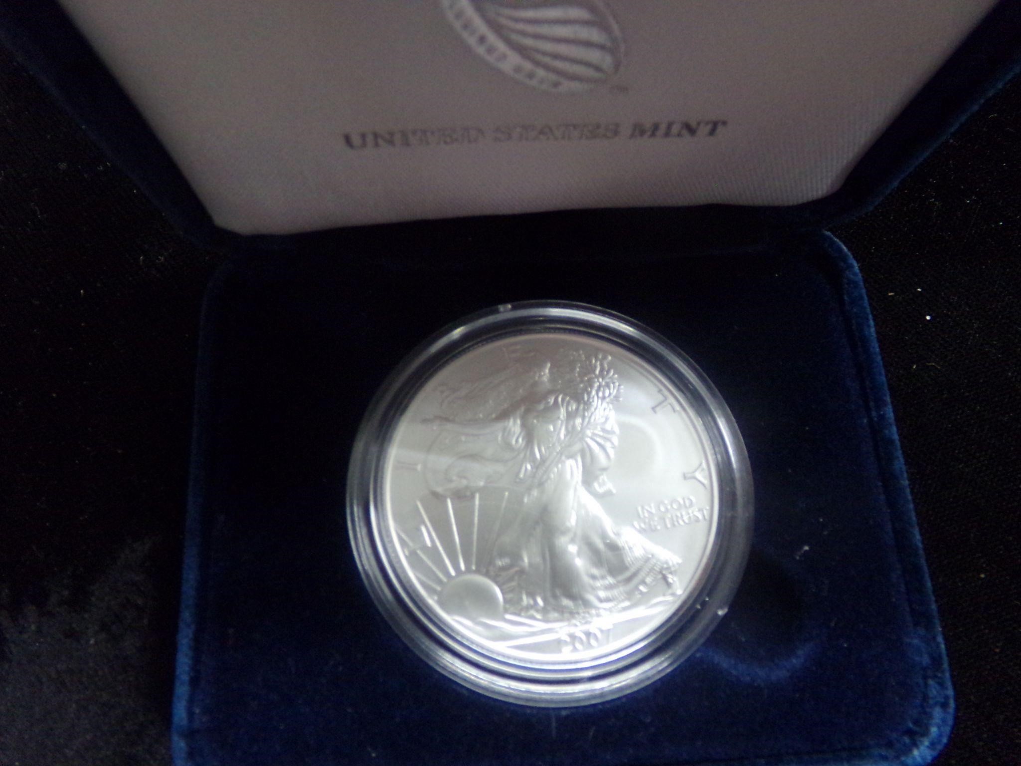 2007 Walking liberty proof  silver Dollar