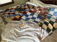 2 Small Lap Quilts & Large Comforter