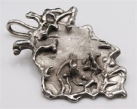A Brutalist Silver Pendant attributed to Clifford