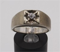 A Man's 14k Gold Diamond Ring w/approx 1/4ct