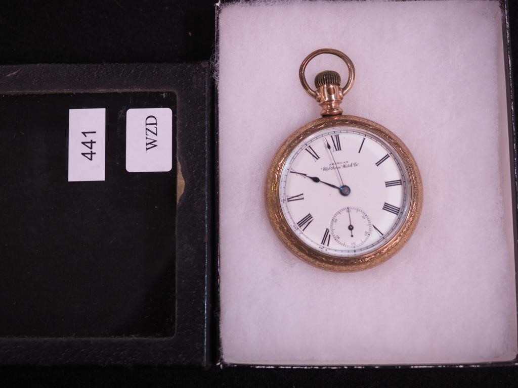 Open face goldfilled pocket watch by American