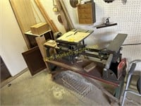 Shop Smith Table Saw, Wooden Cabinet &