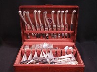 99 pieces of sterling silver flatware marked