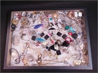 Container of costume jewelry, mostly as-is