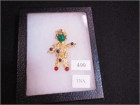 JBK scarecrow pin with rhinestones by