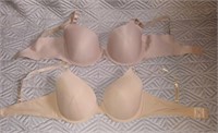 C9) 36D nude bras, no boundaries and Warner's.
