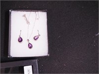 Sterling pendant with matching earrings, all