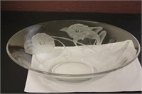 An Acid Etched Glass Bowl