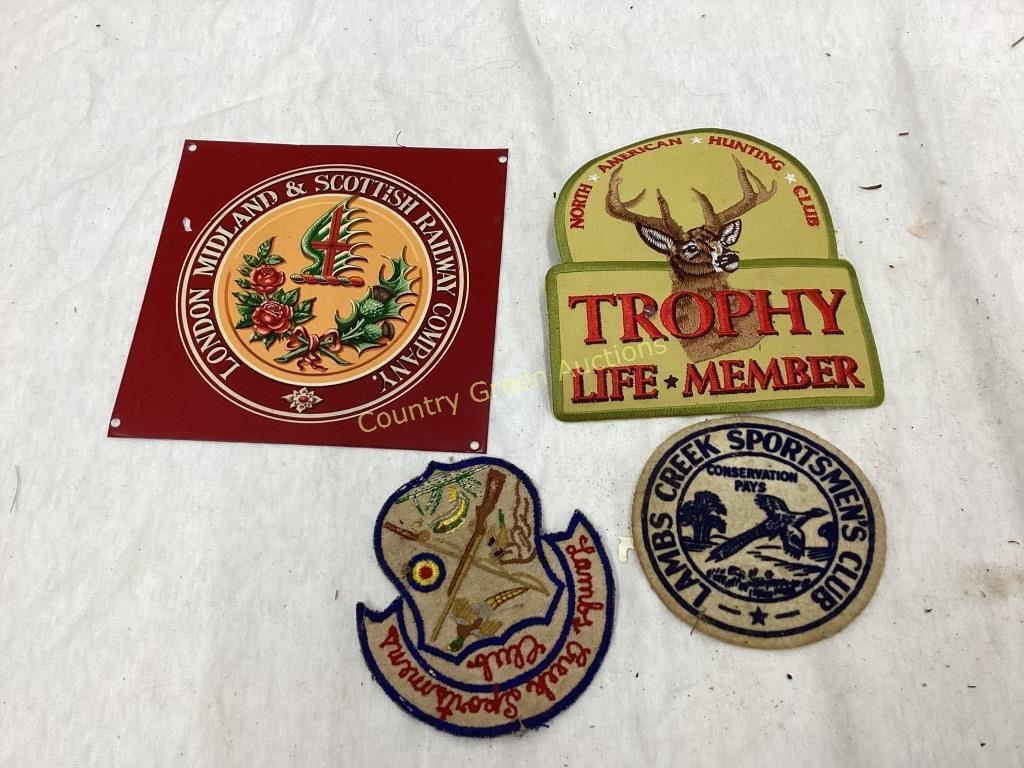 Vintage Patches & Metal Sign