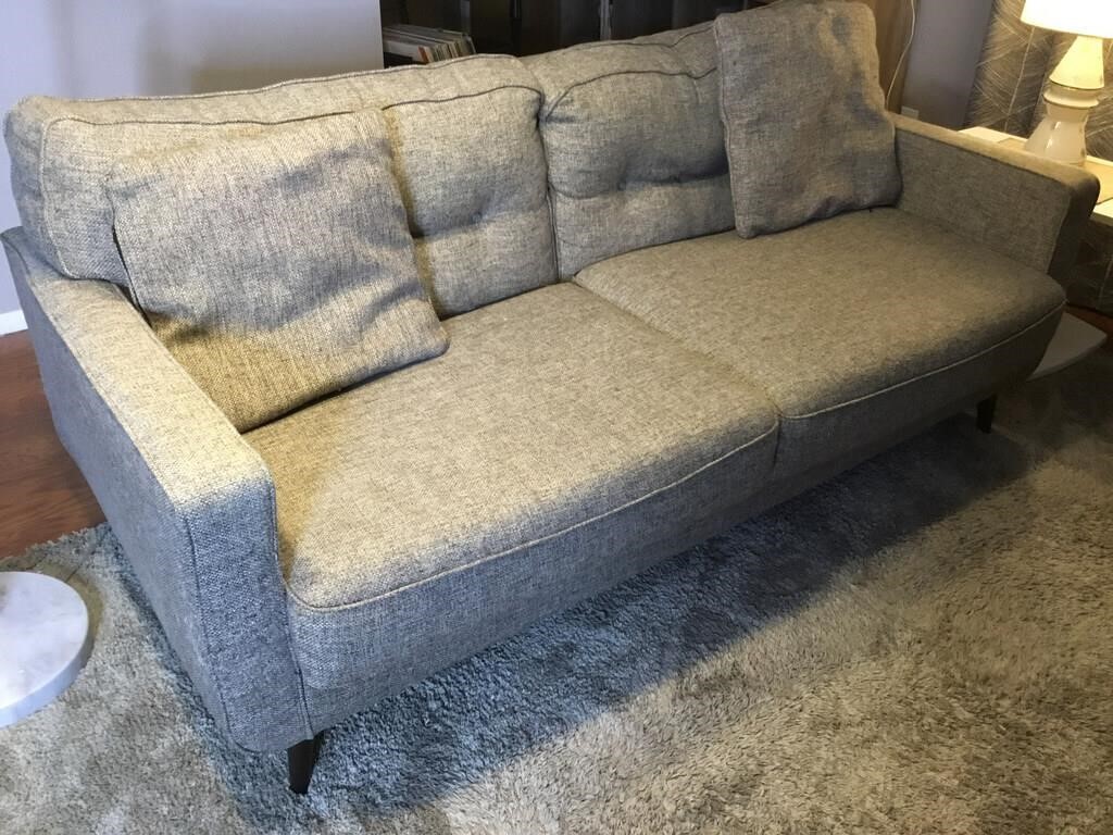 Ashley Zardoni Charcoal Deep Seat Couch/Sofa