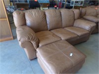 Leather Sofa and ottoman nice